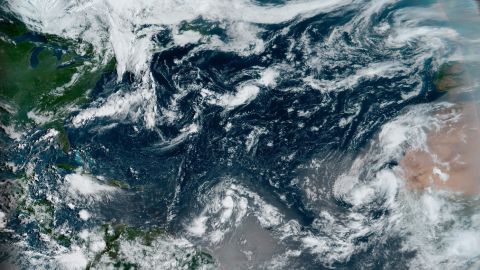 Satellite imagery taken Wednesday morning shows tropical activity beginning to ramp up as we move into the peak of hurricane season.
