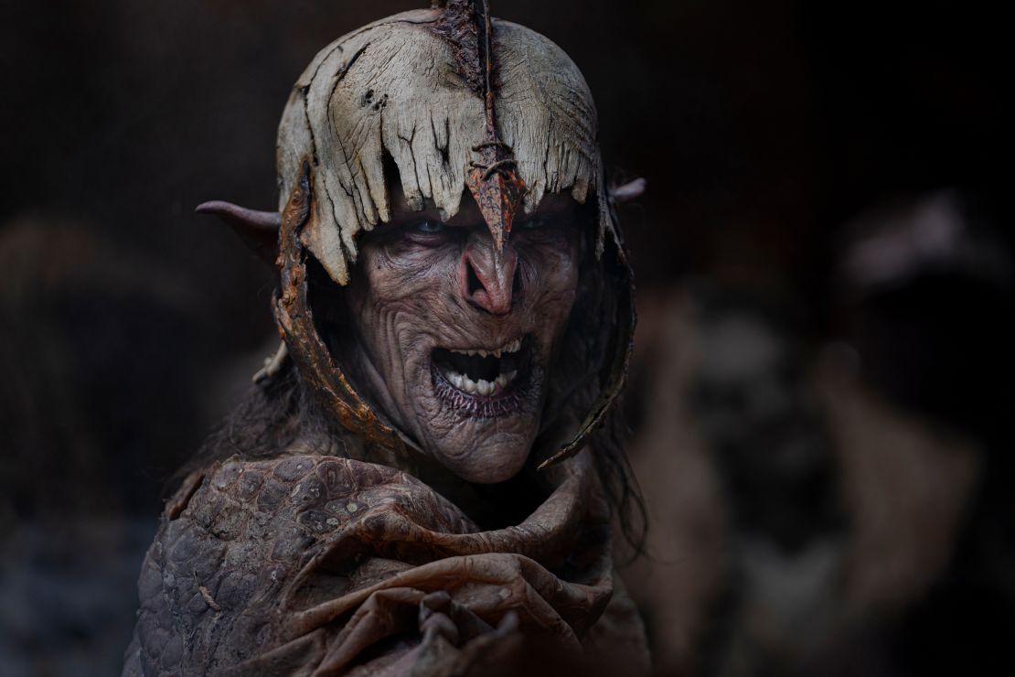 Orcs, as depicted in "The Lord of the Rings: The Rings of Power." Critics say there is a racist undercurrent to the depictions of these Middle-earth villians.