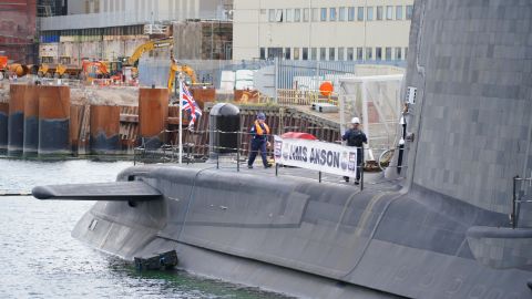 HMS Anson docked at BAE systems in Barrow-in-Furness, Wednesday August 31, 2022. 