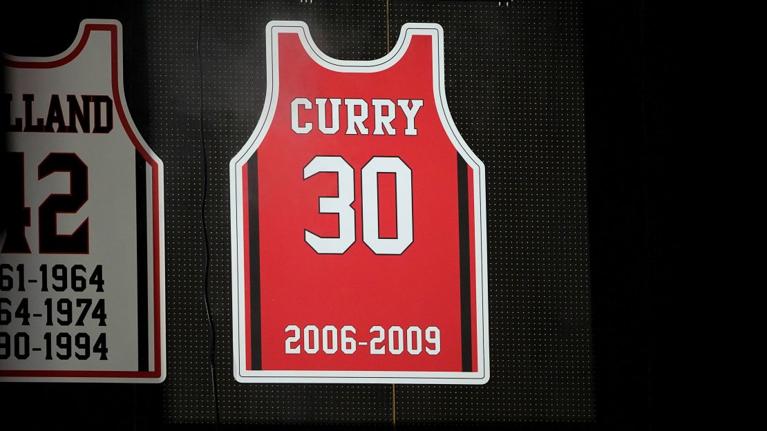 Davidson College retiring NBA champ Stephen Curry's No. 30 jersey
