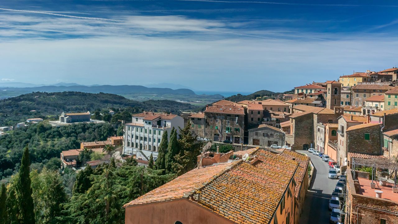 Medieval village Campiglia Marittima is situated close to the beaches of the Etruscan Coast.