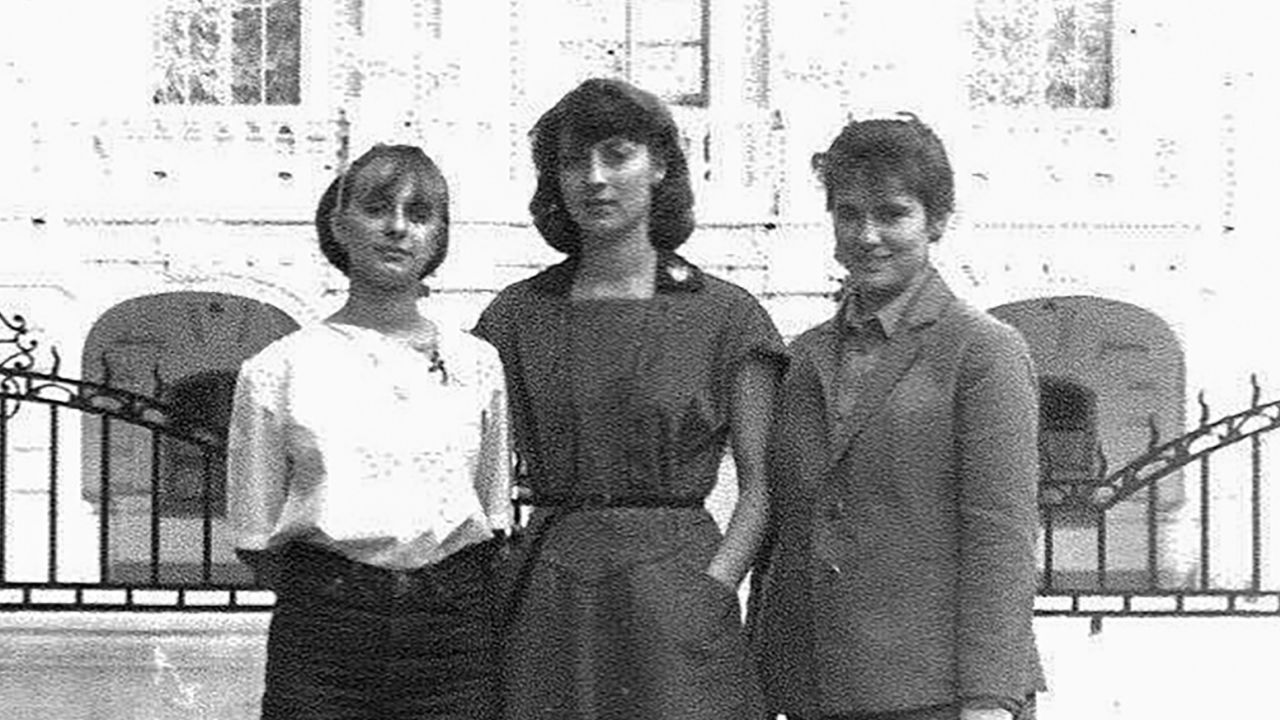 Sasha Dovzhyk's aunt Tetiana Kulihina with friends in Kyiv, May 1986.