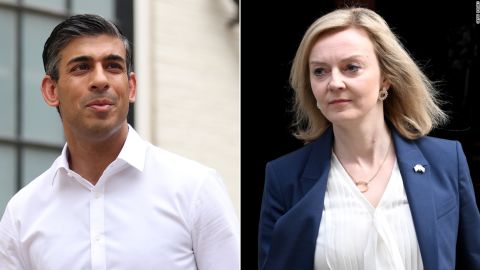 Rishi Sunak, left, and Liz Truss, right, are vying to become the next British prime minister.