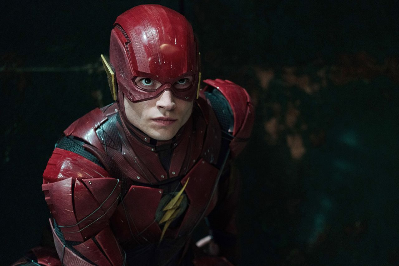 Ezra Miller as The Flash in 2017's "Justice League." The actor will return next year in standalone movie "The Flash," which preview footage suggests will contain multiple versions of their character.