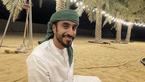Abdulazeez Manea invites visitors to Abu Dhabi to taste local culture at his own private ezba. 