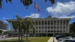 The federal court in West Palm Beach, Florida, US, on Thursday, Sept. 1, 2022. Former President Donald Trump's August 22 lawsuit, filed two weeks after the unprecedented search of his property, seeks to have a special master review all the seized material and flag any records that might be protected by attorney-client or executive privilege. Photographer: Eva Marie Uzcategui/Bloomberg via Getty Images