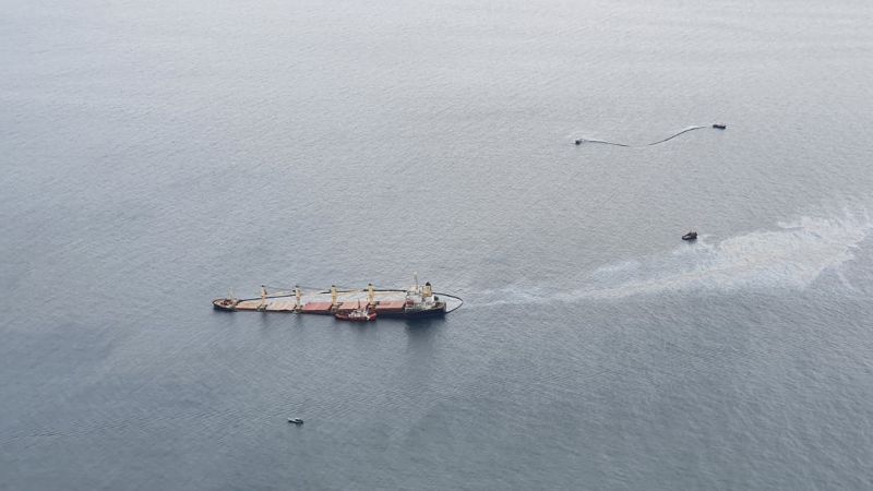 Gibraltar races to stop oil leak from ship collision with gas 
