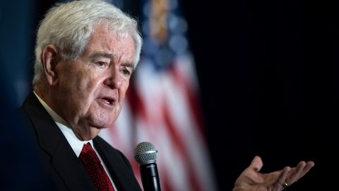 Former Speaker of the House Newt Gingrich speaks during the America First Agenda Summit, at the Marriott Marquis Hotel on July 26, 2022 in Washington, DC. 