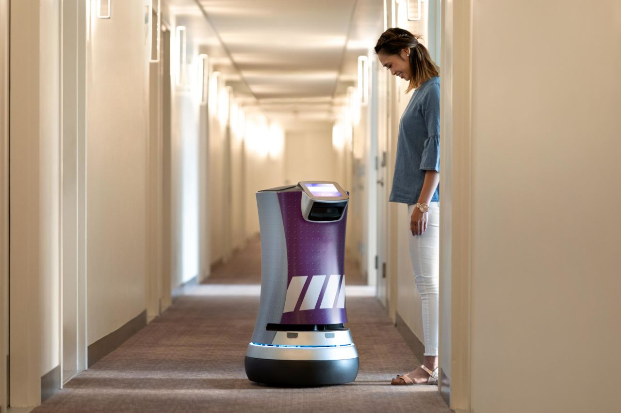 <strong>YO-bot: </strong>Guests at YOTEL Boston, Massachusetts, can have amenities and room service delivered to their door by <a href="https://www.yotel.com/en/press/yotel-boston-x-uvd-robots-partnership" target="_blank" target="_blank">butler-bot YO2D2</a> (named after Star Wars' sassy droid, R2D2). During the pandemic, the hotel also added a disinfection robot to the team, Vi-YO-Let, built by UVD Robots.