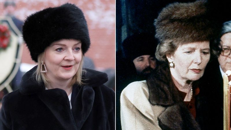 Opinion Britain In 2022 Is Feeling A Lot Like 1979 CNN   220901165127 Truss Thatcher Hats 