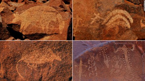 More than a million drawings are etched onto rocks on Murujuga peninsula on the Western Australia coast.