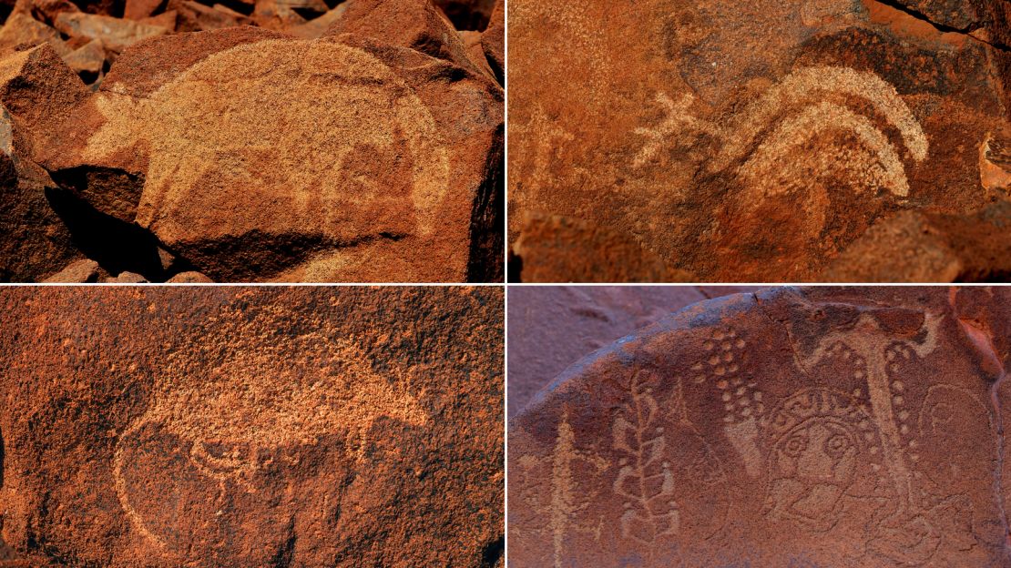 More than a million drawings are etched onto rocks on Murujuga peninsula on the Western Australia coast.