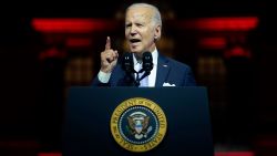 President Joe Biden speaks outside Independence Hall, Thursday, Sept. 1, 2022, in Philadelphia. 