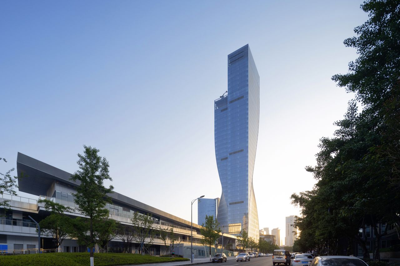 The Dance Of Light tower was designed by architecture firm Aedas.