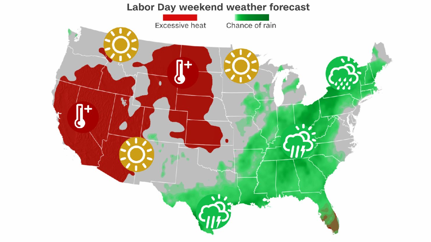 Record heat and flooding What to expect for Labor Day weekend weather