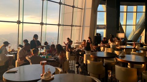 Lounge in the Lotte World Tower in Seoul.