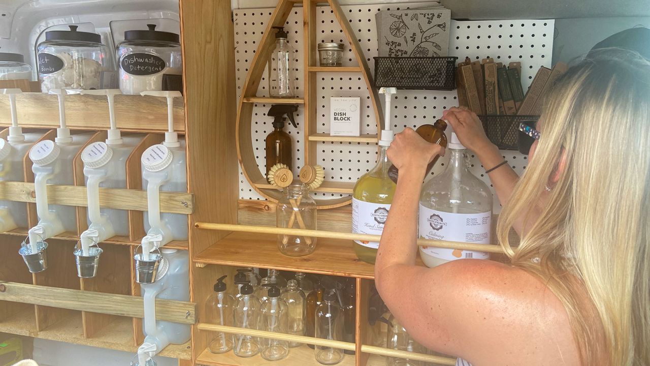 Kimberly Flores started her refill business from a van in 2021.