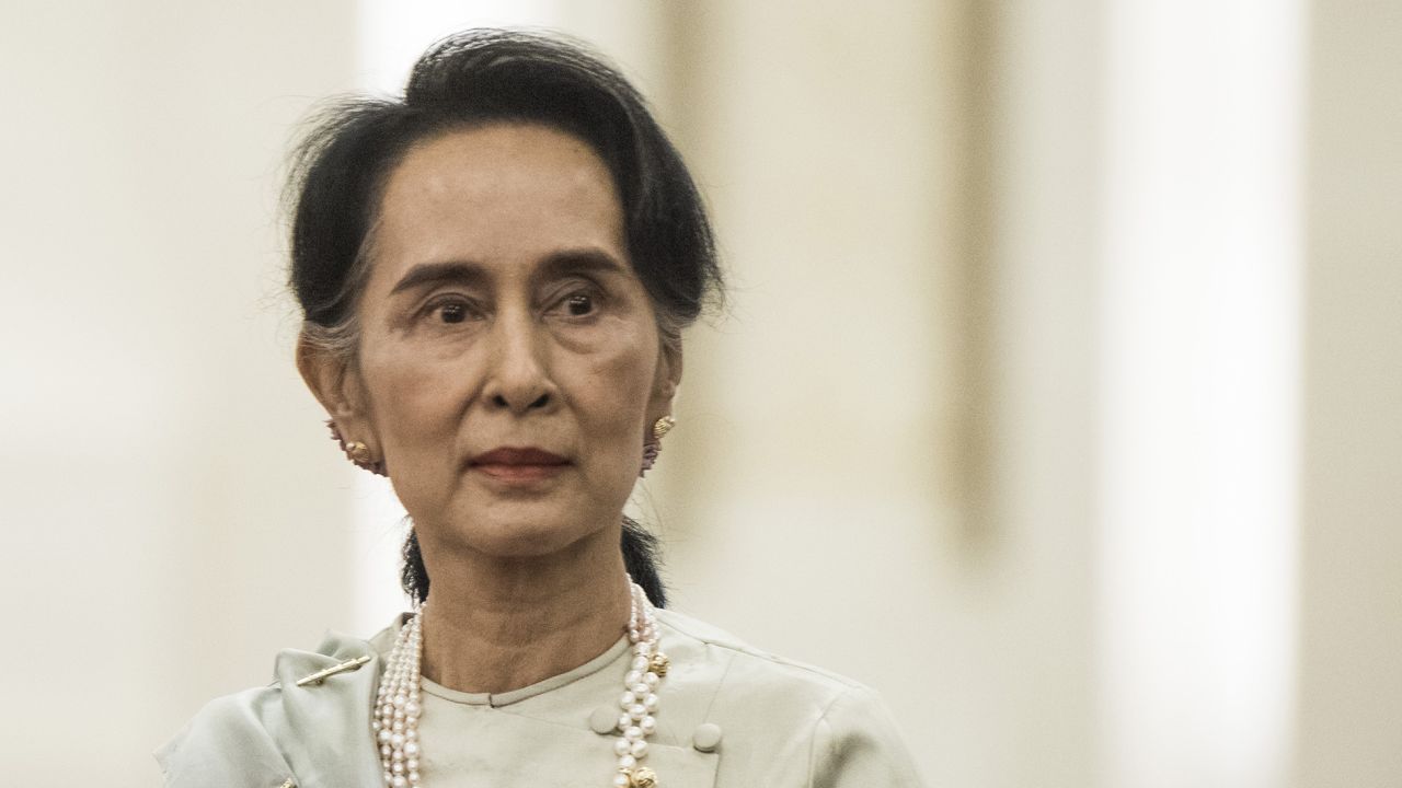 Then-Myanmar State Counselor Aung San Suu Kyi in Beijing on August 18, 2016. 