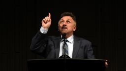 Former Columbine High School principal Frank DeAngelis speaks during the "Columbine 20 Years Later: A Faith-based Remembrance Service" at Waterstone Community Church on April 18, 2019, in Littleton, Colorado. - 12 students and one teacher were massacred by two heavily armed students nearly 20 years ago during the Columbine High School shooting on April 20, 1999. (Photo by Jason Connolly / POOL / AFP)        (Photo credit should read JASON CONNOLLY/AFP via Getty Images)