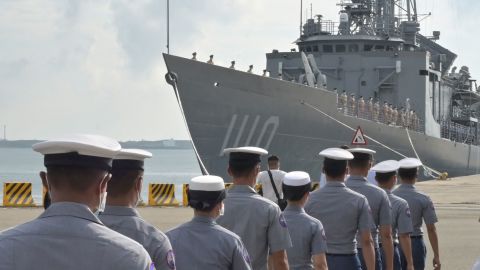 Taiwanese navy sailors.