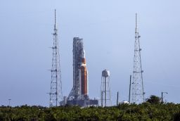NASA's Artemis I rocket sits on the launchpad at Kennedy Space Center on September 3 in Cape Canaveral, Florida. 