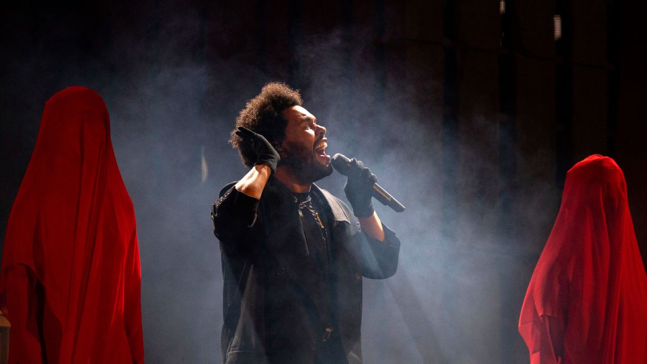 The Weeknd performs during his "After Hours Til Dawn" tour in August in Atlanta.