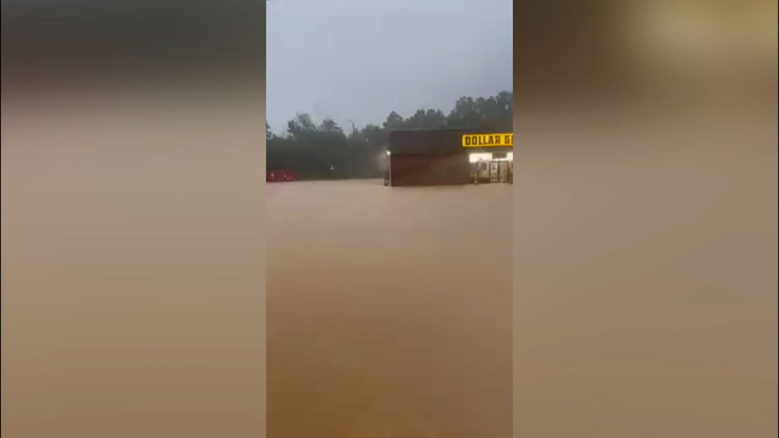 Flooding in Chattooga County, Georgia, Sunday.