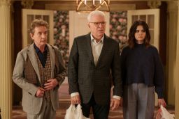 Only Murders In The Building -- "I Know Who Did It" - Episode 210 -- One question remains:  Who did it???  Oh, who are we kidding -- there's a few more questions raised, too. Oliver (Martin Short), Charles (Steve Martin) and Mabel (Selena Gomez), shown. (Photo by: Craig Blankenhorn/Hulu)