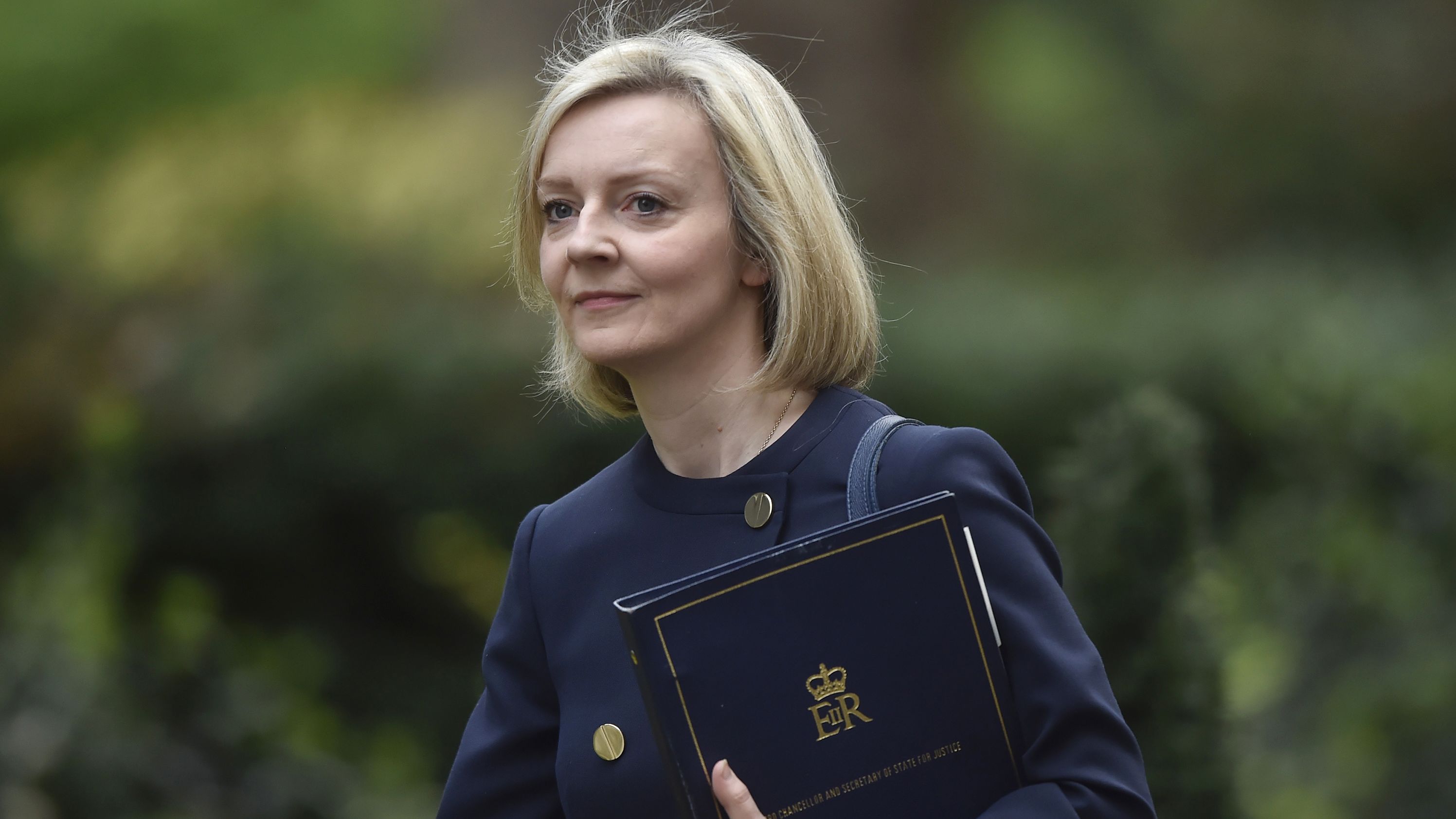 Truss arrives at Downing Street in 2017.