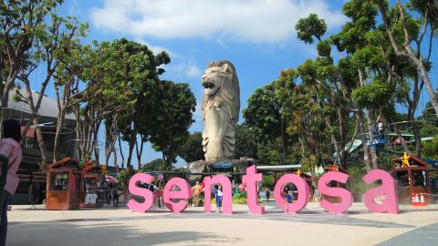 Sentosa used to have its own version of Singapore's Merlion.