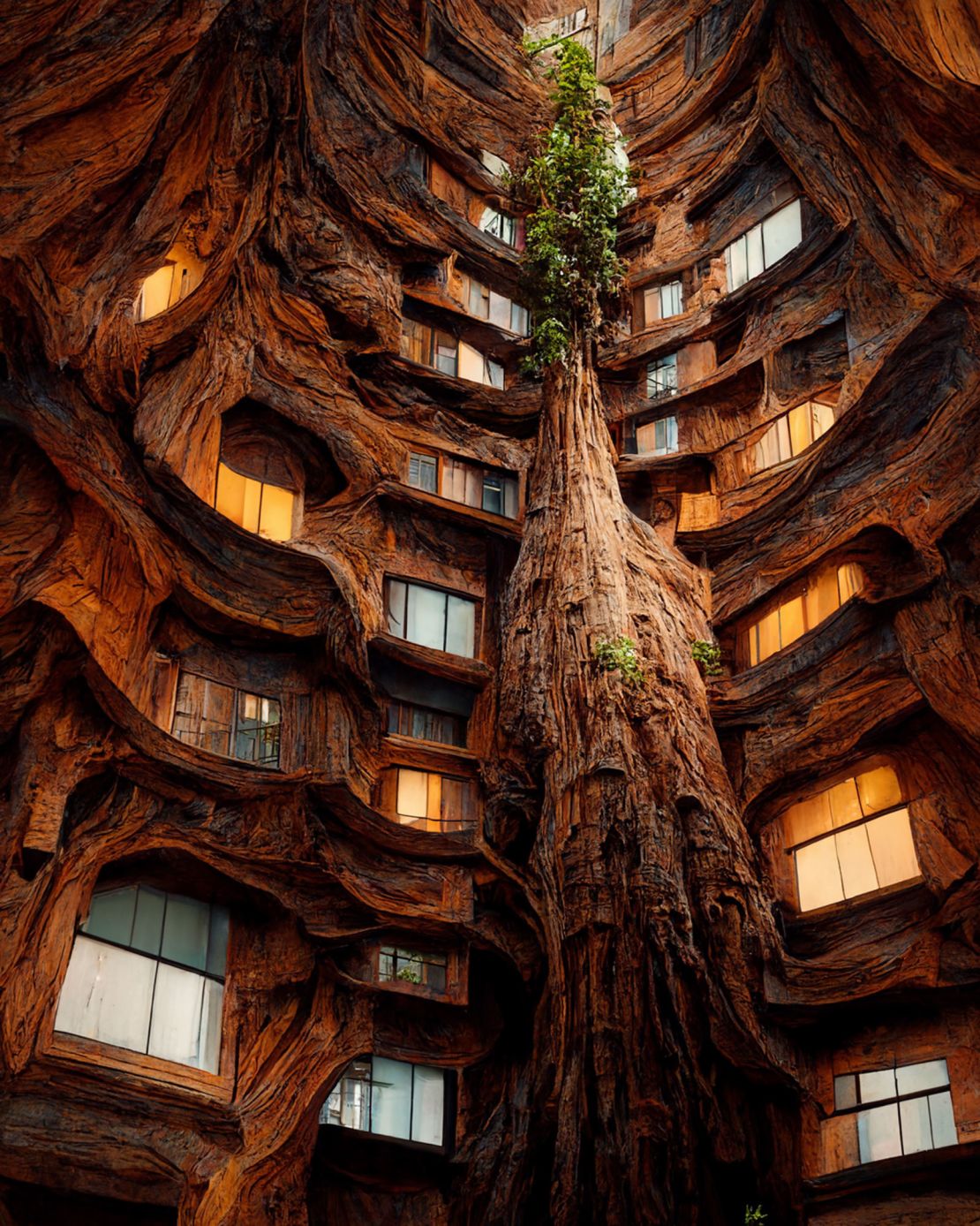 Bhatia's "Symbionic Architecture" project was inspired giant redwood trees.