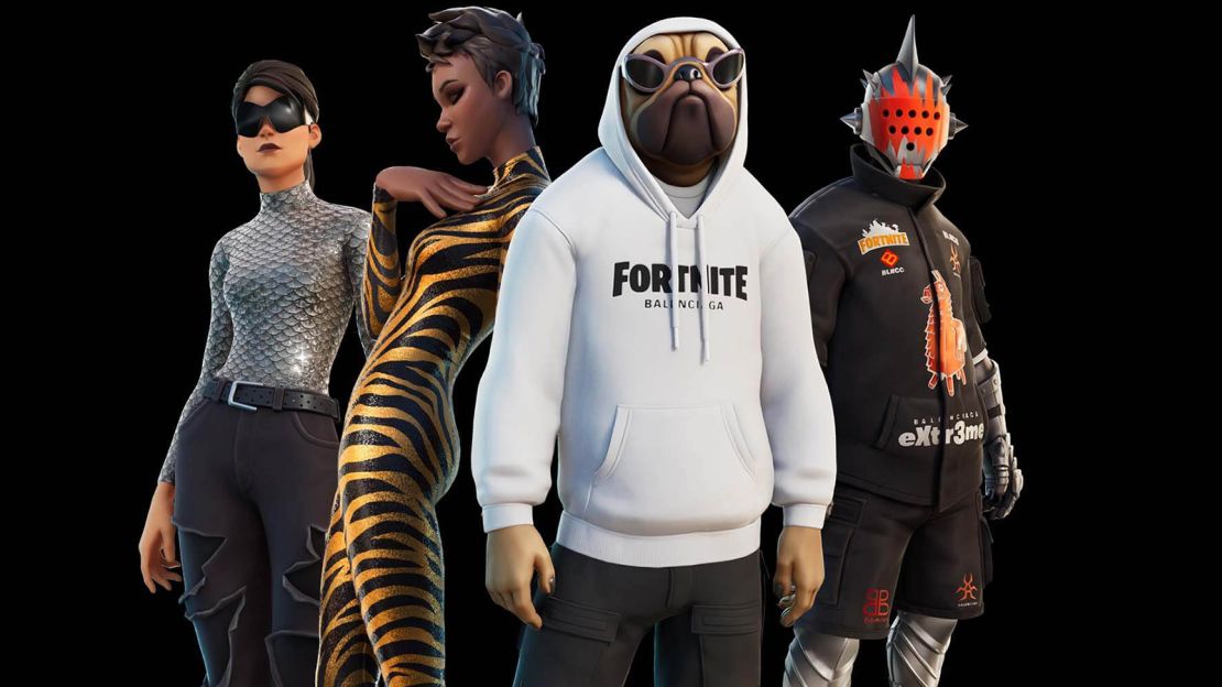 Last year, Balenciaga debut a selection of player "skins" and digital accessories in the online game Fortnite.