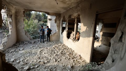 A view from inside the destroyed property.