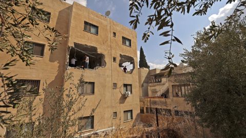 The apartment in Jenin destroyed by Israeli forces.