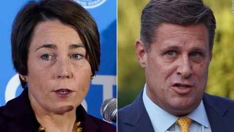 Geoff Diehl, left, and Maura Healey will face off in November. 