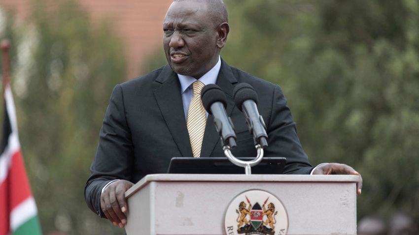Kenyan President elect, William Ruto gives a press conference at his official residence following a Supreme Court of Kenya ruling on the contested outcome of Kenya's presidential election, Nairobi, on September 5, 2022. - Kenya's Supreme Court on September 5, 2022 upheld William Ruto's victory in the August 9 presidential election, ending weeks of political uncertainty and delivering a blow to challenger Raila Odinga who had alleged fraud in the poll. (Photo by Tony KARUMBA / AFP) (Photo by TONY KARUMBA/AFP via Getty Images)