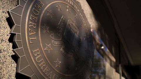 The Federal Bureau of Investigation (FBI) seal outside the headquarters in Washington, D.C.