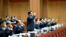 First-day sitting of the 7th Session of the 14th Supreme People's Assembly (SPA) of the Democratic People's Republic of Korea (DPRK), in Pyongyang, North Korea, on September 7, 2022.