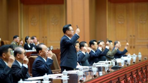 A meeting of North Korea's Supreme People's Assembly in Pyongyang, North Korea, on September 7.