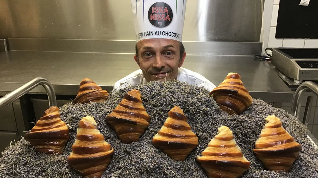 <strong>Fresh takes:</strong> Frédéric first started making lavender croissants two-and-a-half years ago, adding them to a range of flavors that sells alongside the more classic assortment of viennoiseries. 