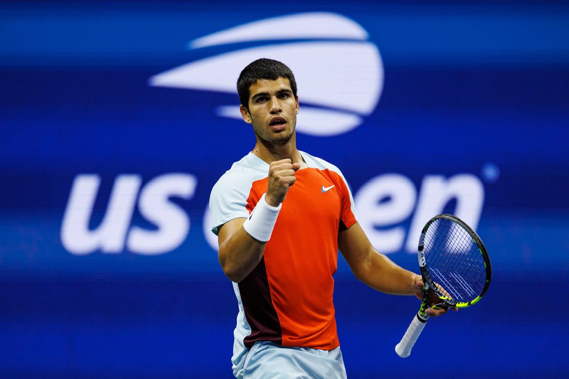 Carlos Alcaraz came through a marathon quarterfinal against Jannik Sinner.