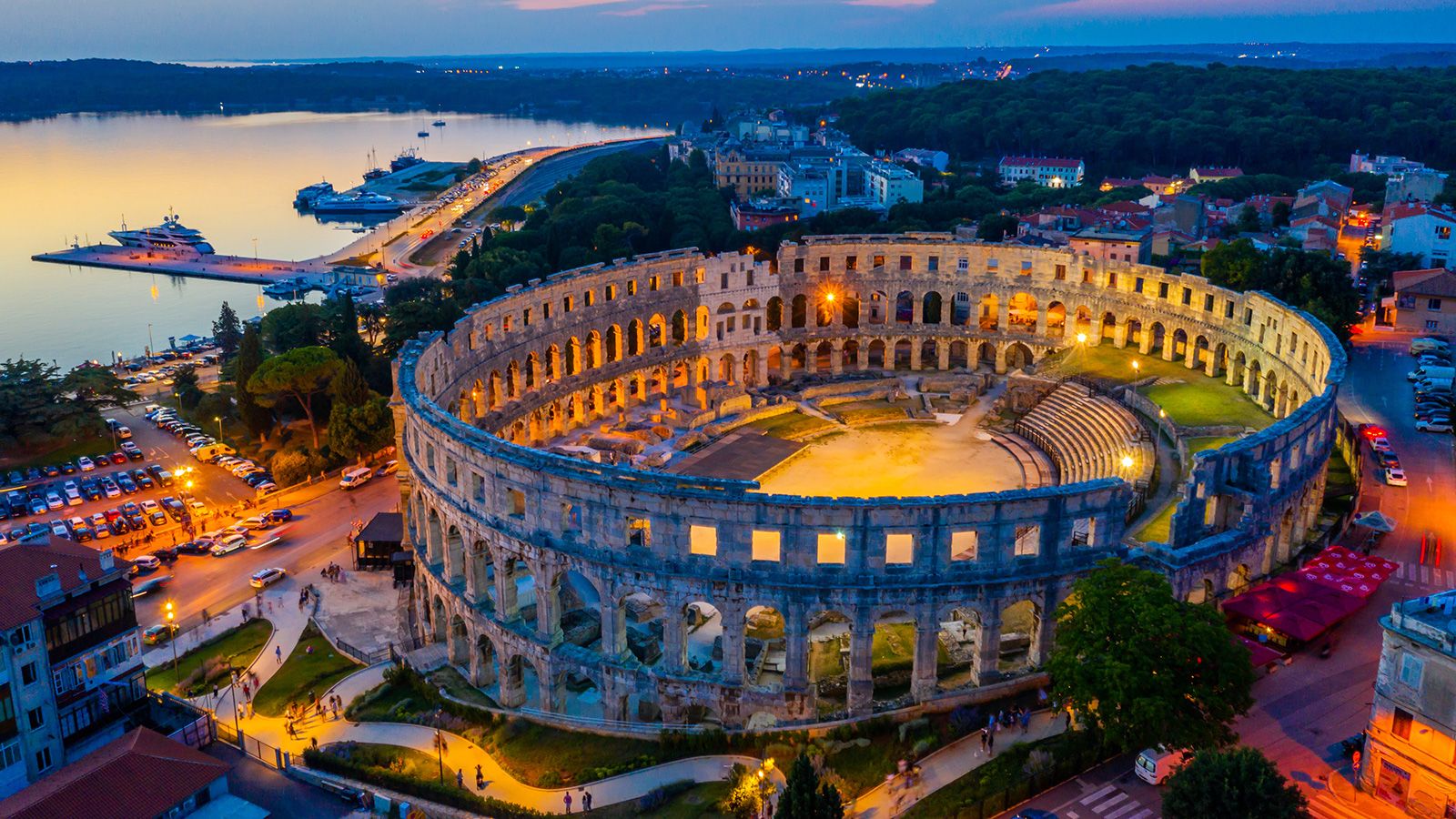 <strong>Pula: </strong>Nearly 2,000 years after it was built, Pula Arena remains one of the world's best-preserved Roman structures, providing a venue for plays, concerts and the annual outdoor Pula Film Festival.