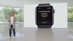 Apple unveils a new crash detection feature for its Apple Watches at a press event on Wednesday.
