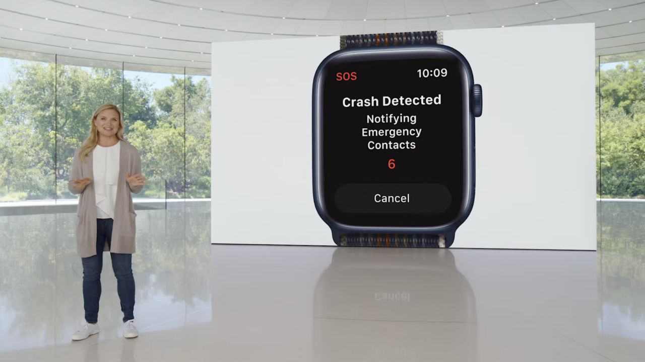 Apple unveils a crash detection feature for its new Apple Watches.