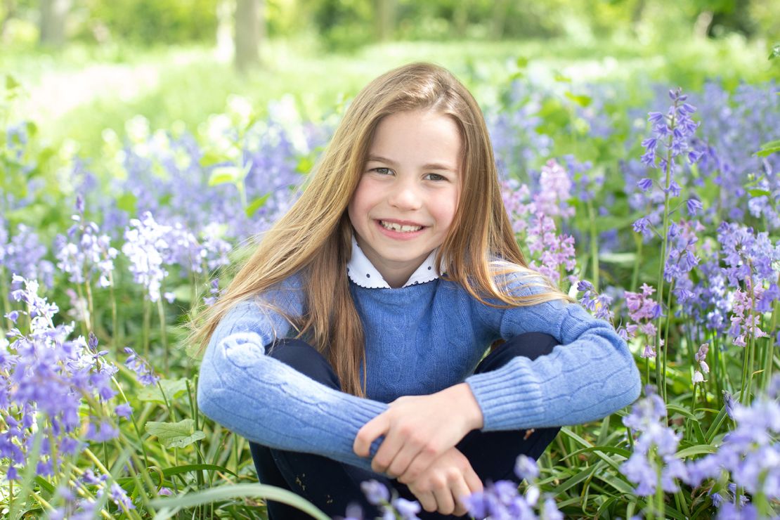 Princess Charlotte, in a photo taken by her mother, appears before her seventh birthday on May 2, 2022. 