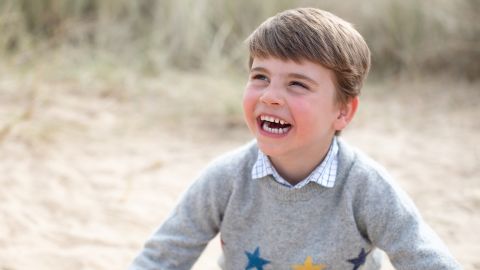 Prince Louis ahead of his fourth birthday on April 23, 2022. The photograph was taken earlier in April in Norfolk by his mother.