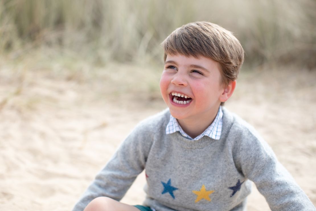 Prince Louis ahead of his fourth birthday on April 23, 2022. The photograph was taken earlier in April in Norfolk by his mother.