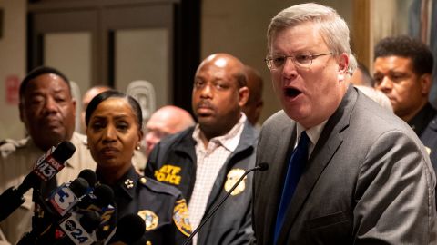 Memphis Mayor Jim Strickland spoke at a news conference earlier Thursday.