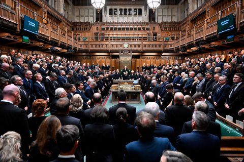 Members of Parliament observed a minute's silence in memory of the Queen on Friday.