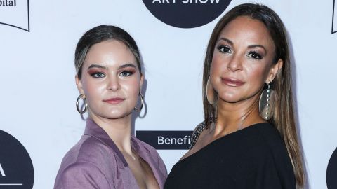 LaRue and her daughter, Kaya McKenna Callahan, at the 27th Annual LA Art Show Gala  on January 19, 2022, in Los Angeles.